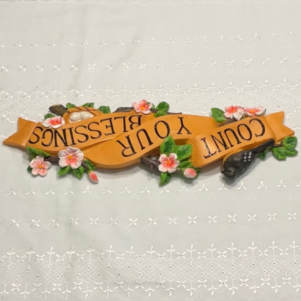 Count Your Blessings Banner Wall Plaque - Picture 3 of 7